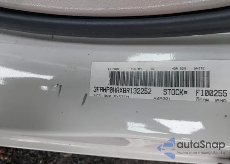 2011 Ford Fusion Se из США, поврежденный, VIN 3FAHP0HAXBR132252